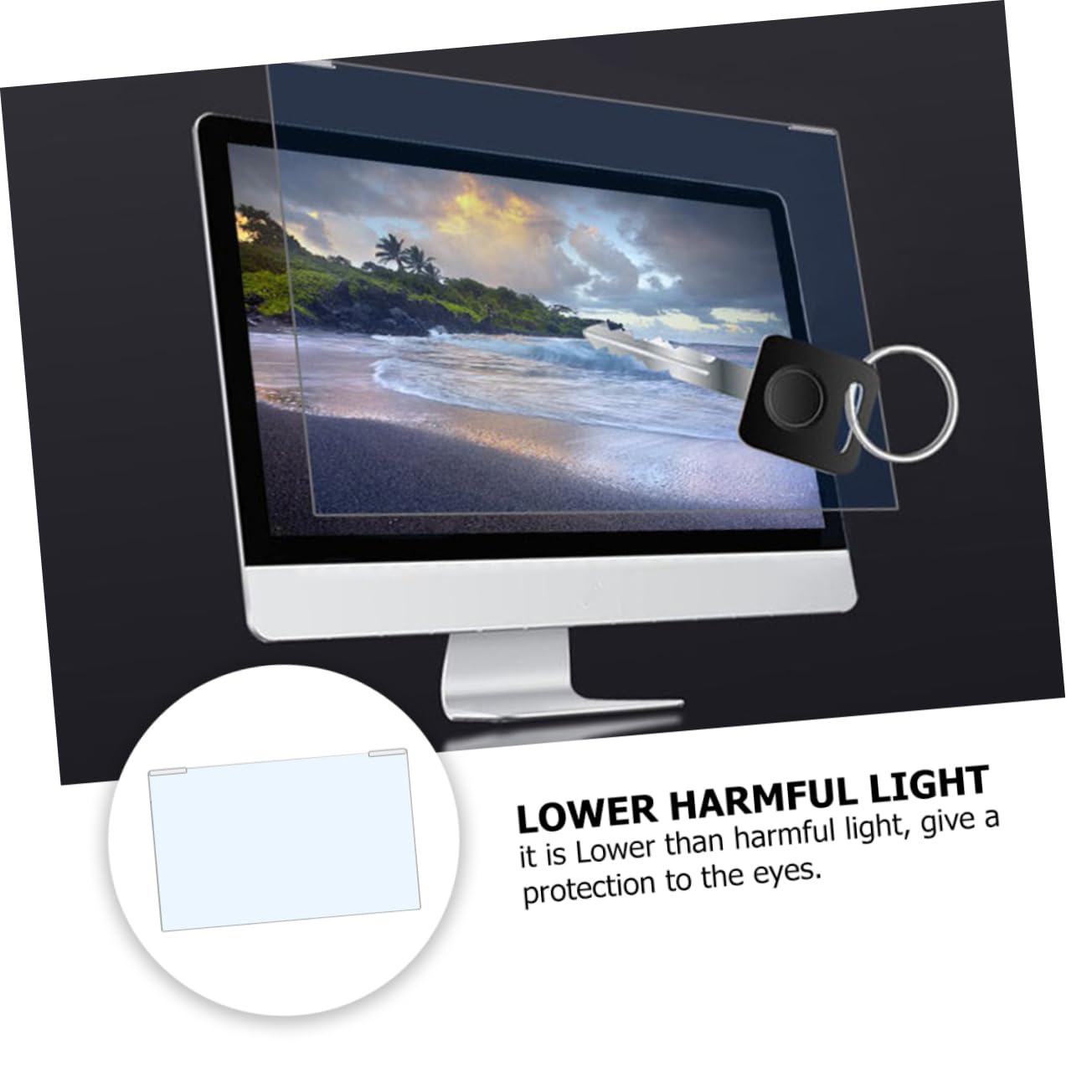 SHINEOFI 1 Pezzo Pellicola Protettiva per Schermo Laptop Protettore Blu Antiriflesso Trasparente per Monitor Facile Installare e Rimovibile Compatibile con LCD Tv e Notebook