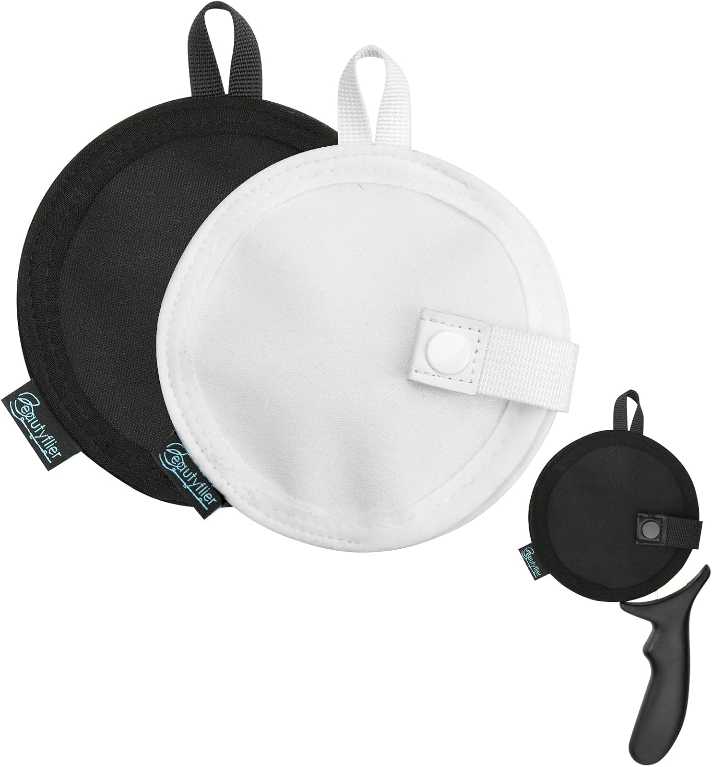Beautyflier Pizza Wheel Cover, 4-Inch Pizza Cutter Sleeve, 2PCS, Black | Durable Pizza Cutter Wheel Protective Cover, Wall‑Mount Hanging Hole Design, Fits Pizza Cutters up to 4‑inch diameter