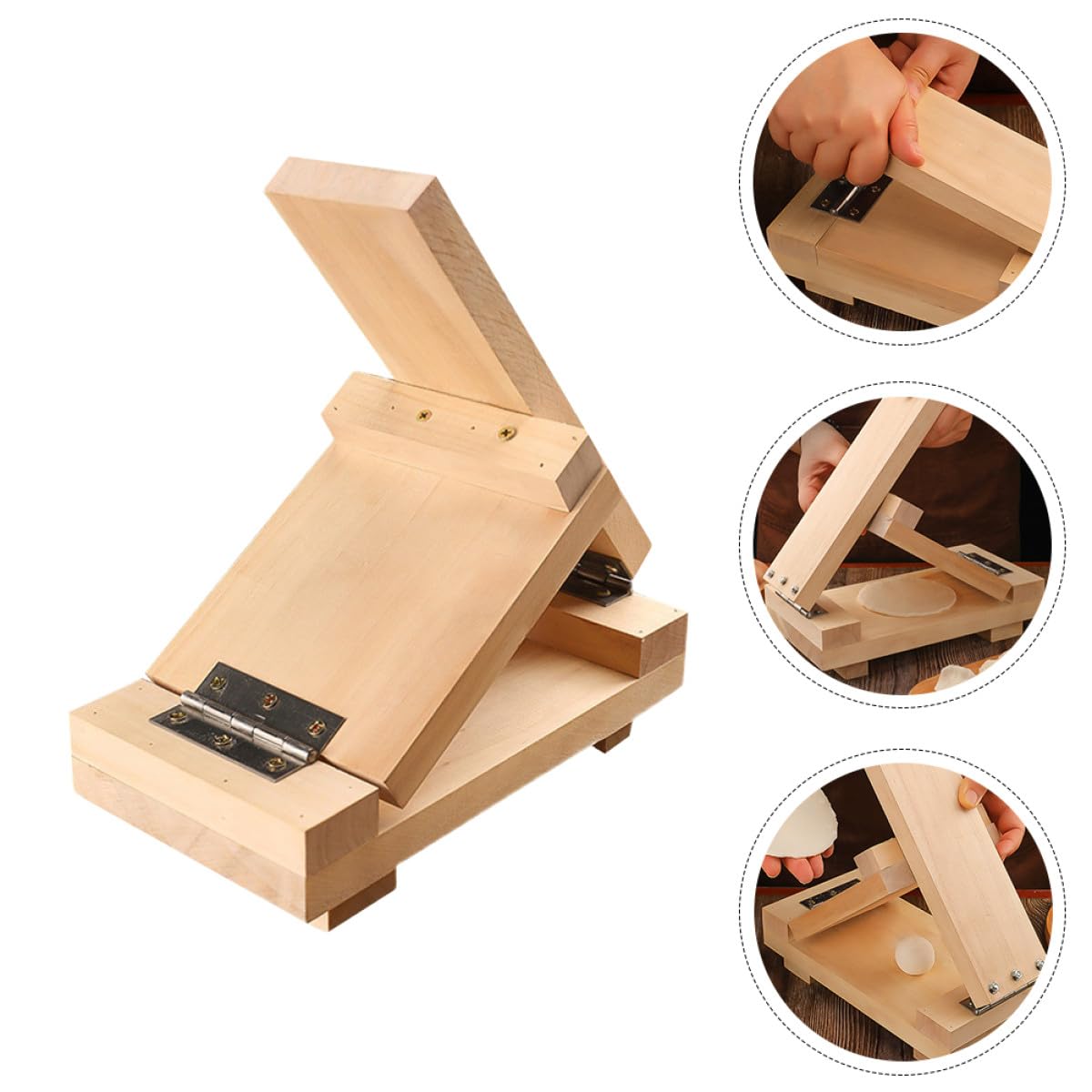 Cabilock Molde De Prensado De Prensa De Masa De Madera Para Hacer Albóndigas Herramienta Para Prensar Masa Máquina Para Hacer Dumplings Utensilio De Cocina Cocina