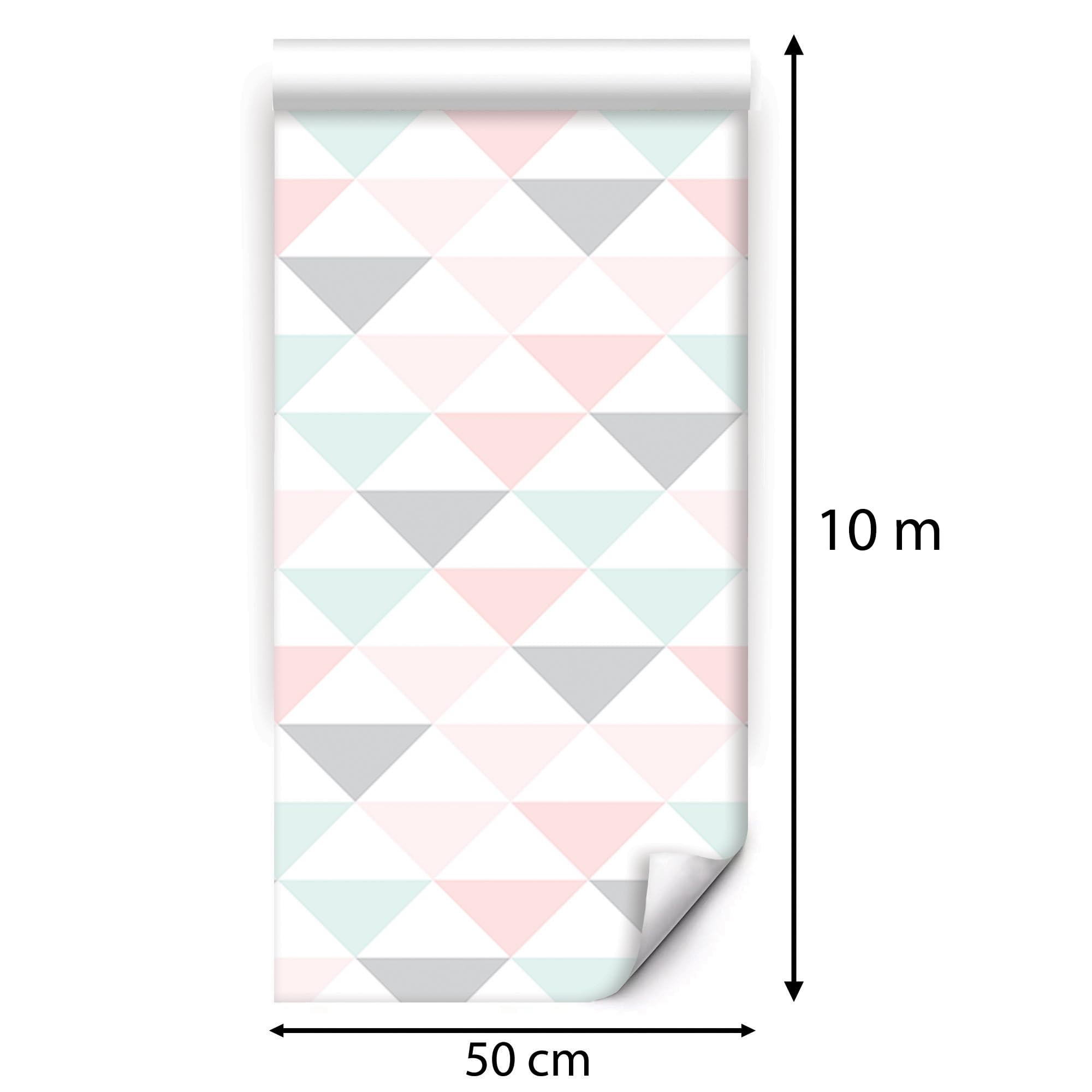 Tapeta samoprzylepna geometryczne trójkąty pastelowy skandynawski design