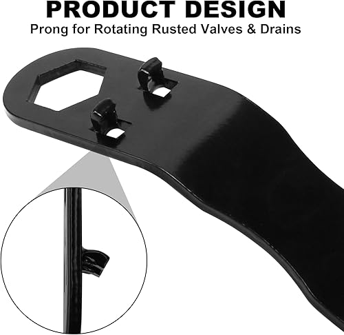 Miniatura 5 de Kit de tapón de drenaje para calentador de agua para caravana, con llave en ángulo, 4 tapones de repuesto NPT de 1/2 pulgada y 1 rollo de cinta de