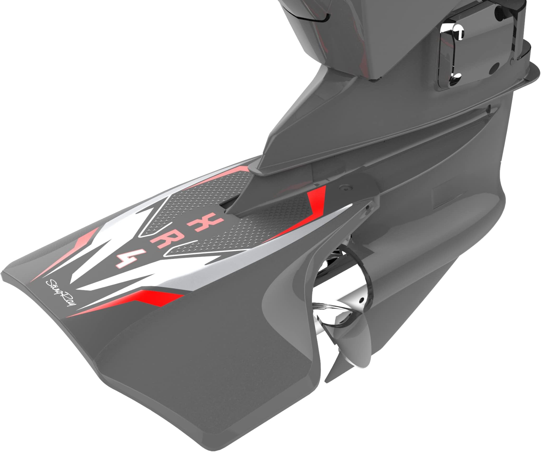 XR4 Senior Hydrofoils for 40-300 hp Boats (Grey) - Perfect for Water Skiing, Wakeboarding, Tubing - Engine Stabilizer Fins for Outboard/Outdrive Motors - Made in The USA