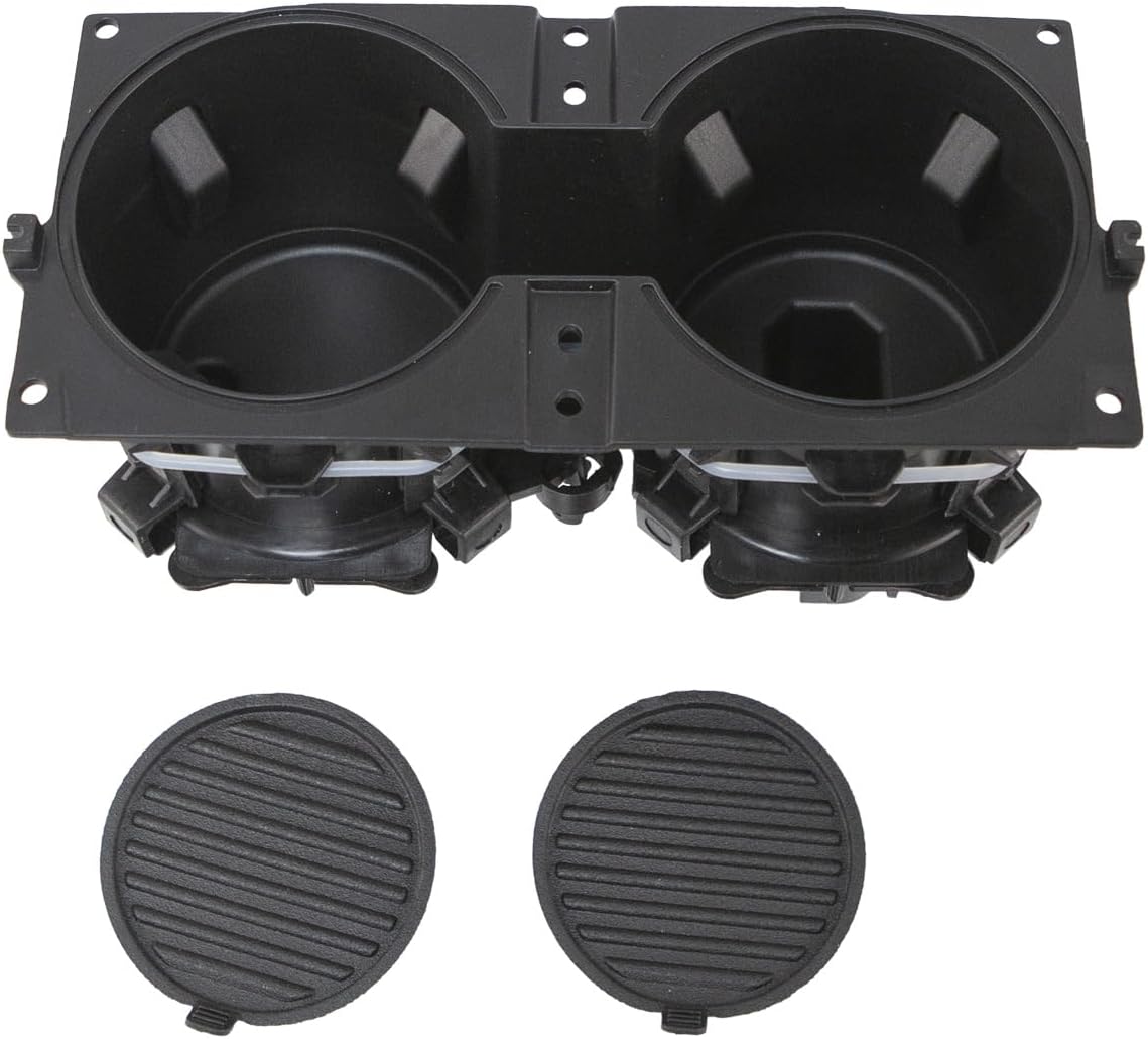 RLB-HILON Front Center Console Cup Holder with Cup Holder Insert Mat Compatible with Ford Expedition 2018 2019 2020 2021 Year