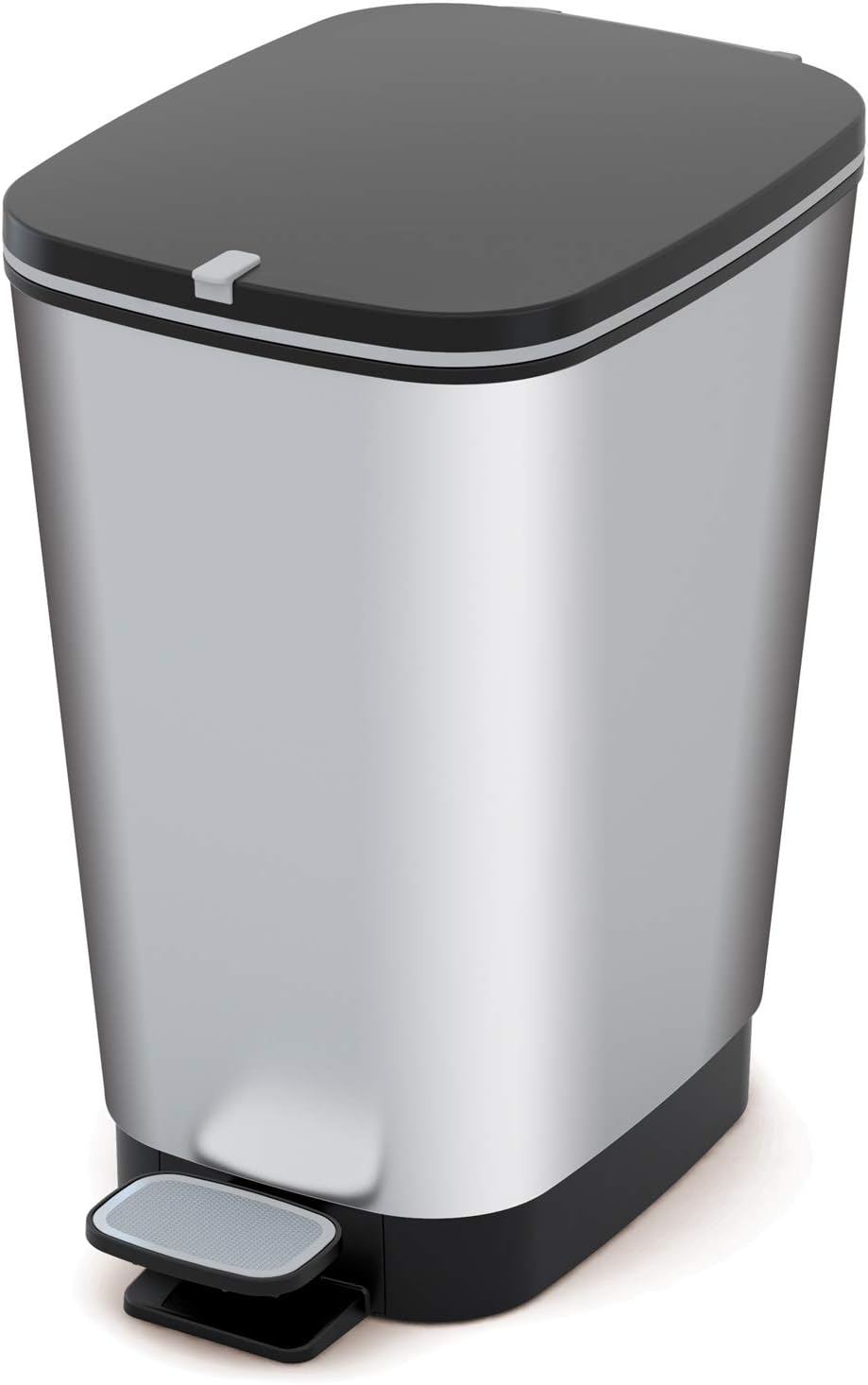 Kis Chic Waste Container, Silver, 10 lt. 18 X 27X 30 H