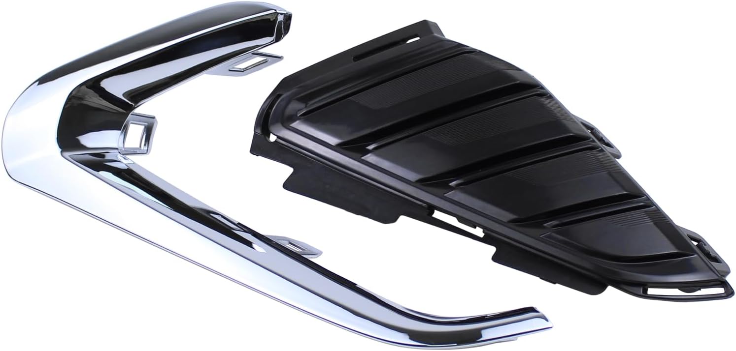 Front Passenger Side Fog Light Cover Bezel and Molding Insert Chrome for GMC Terrain 2018-2021