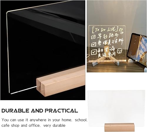 Miniatura 6 de Tablero de notas acrílico, lámpara de noche, tablero de mensajes, tablero de notas borrable, tablero de mensajes para el hogar, tablero de madera,