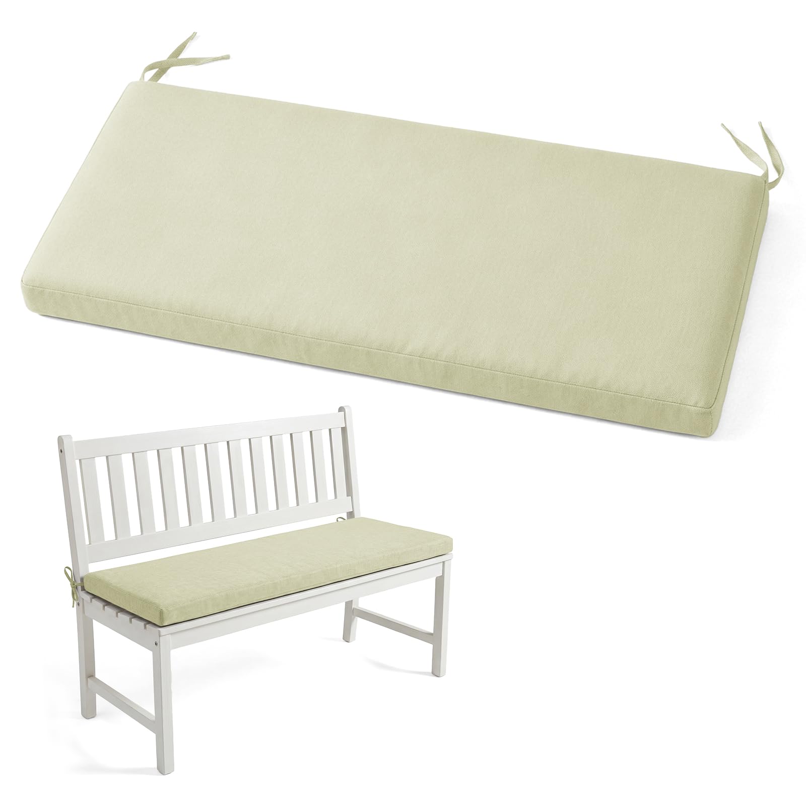 Linen Patio Furniture Cushions,Garden Bench Seat Pad,Indoor Bench Cushion