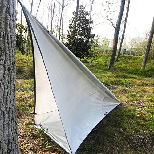Bearhard Waterproof Camping Tarp, Lightweight Hammock Rain Fly, UV Protection and PU 3000mm Waterproof Backpacking Tarp, 10x10ft Large Tent Footprint or Shelter Kit for Hiking and Outdoor Adventure