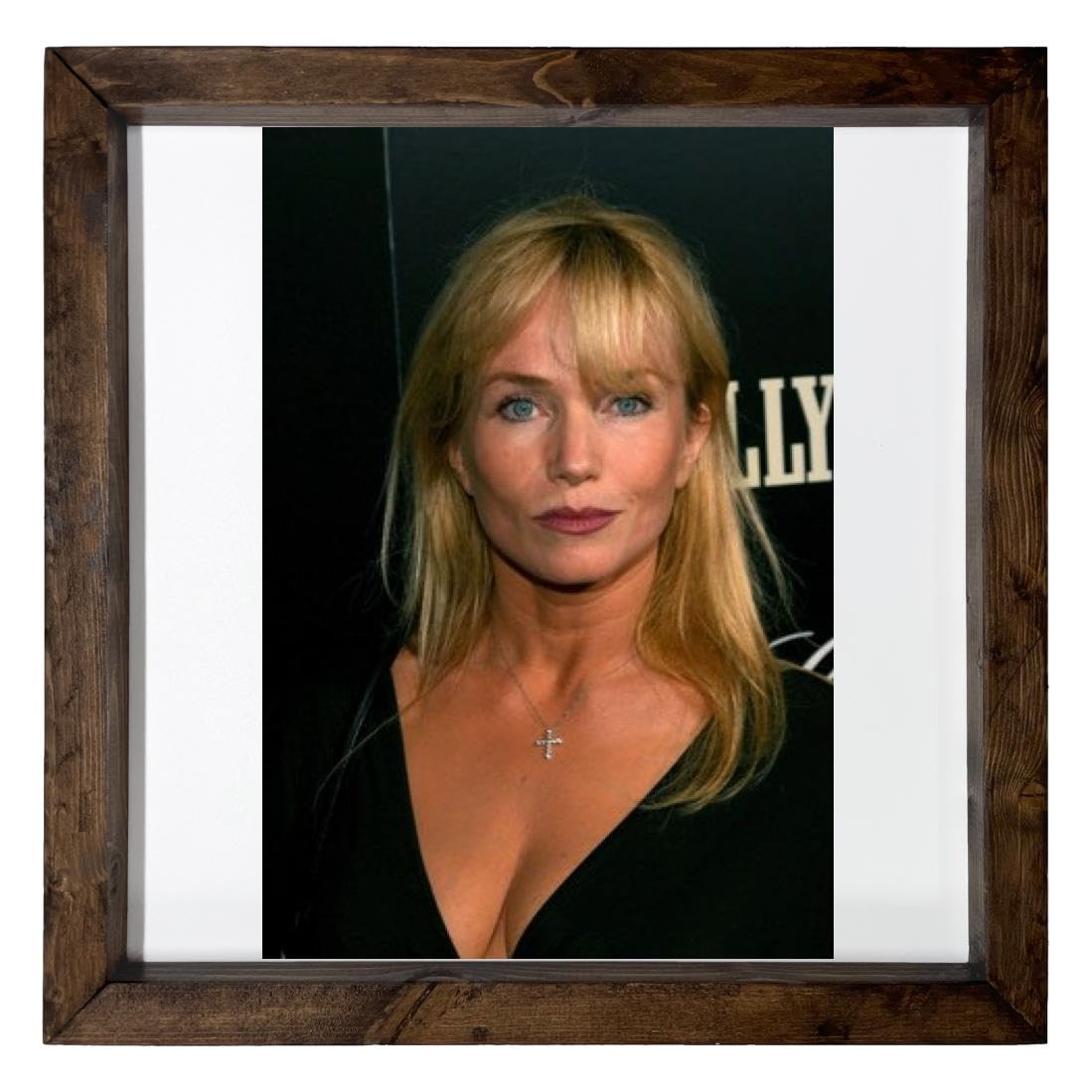 Rebecca Demornay - 12X12 Full Color Photo Sign With Wood Frame PTR #G337060
