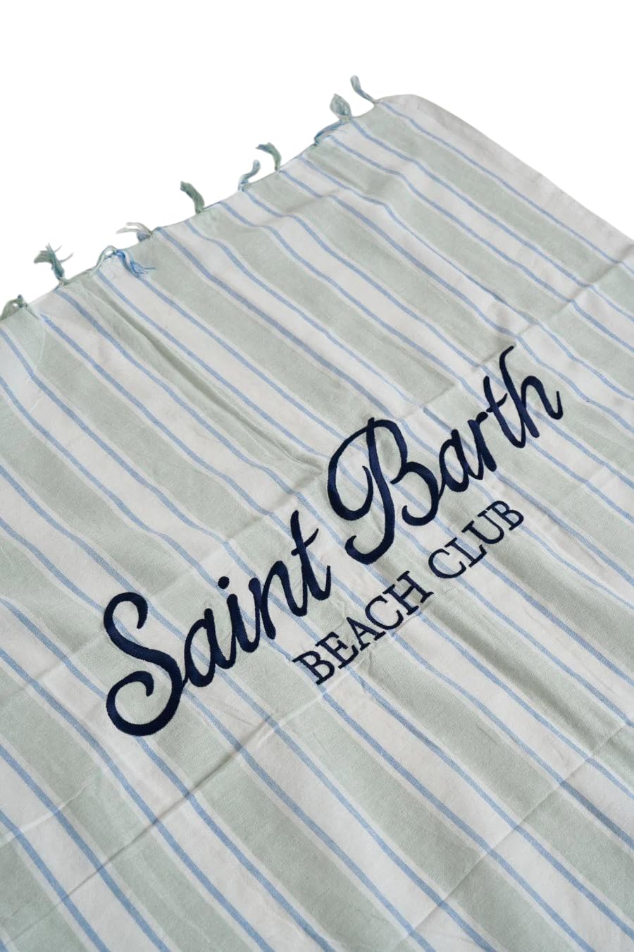 Saint Barth MC2 TELO MARE FOUTAS LIGHT STRISCE VERDE ACQUA BLU