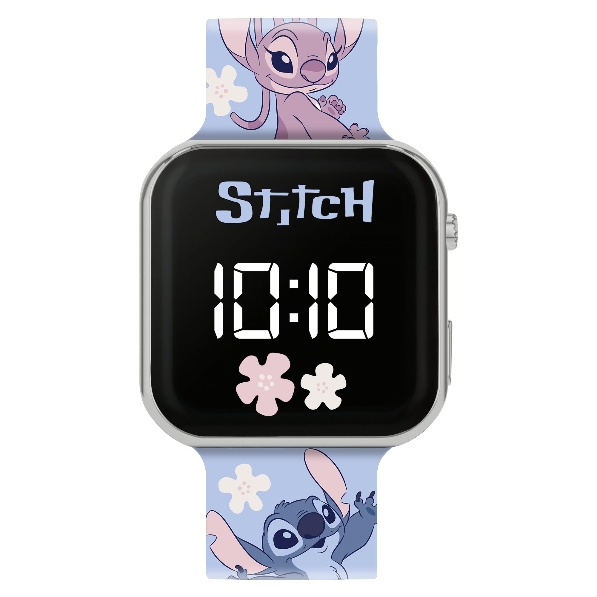 Disney Lilo & Stitch niebieski pasek z nadrukiem LED zegarek LAS4200