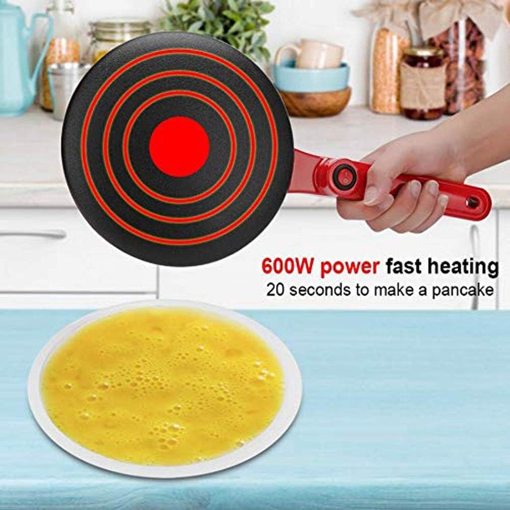 Pancake Maker, Electric Round Non-Stick Crepe Kitchen Frying Pan Roll Cake Machine