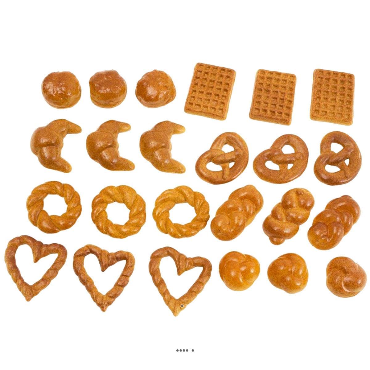 Set di 24 piccoli pasticcini assortiti in plastica soffiata