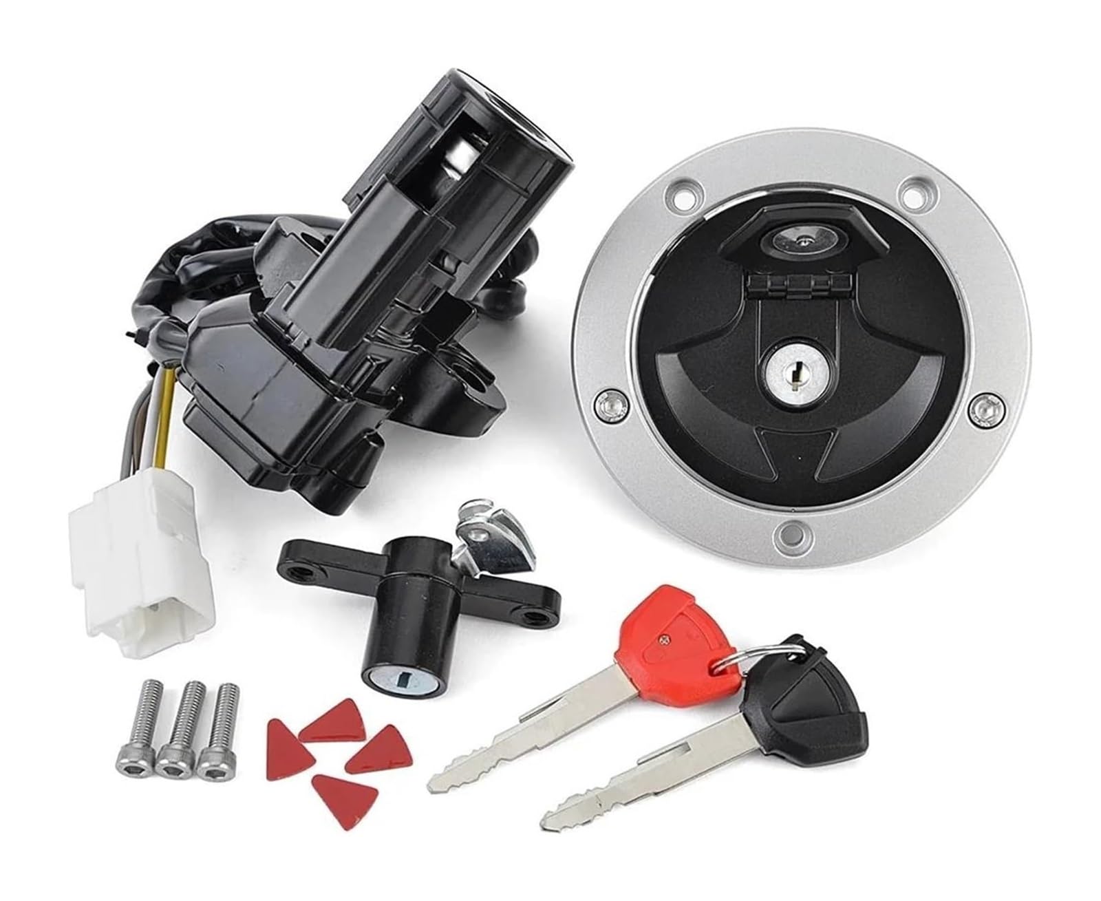 Cerradura De Encendido para Kawasaki para EX650 2014-2016 27045-5452 27005-0552 Interruptor Arranque Bloqueo Motocicleta Tanque Combustible con 2 Llaves