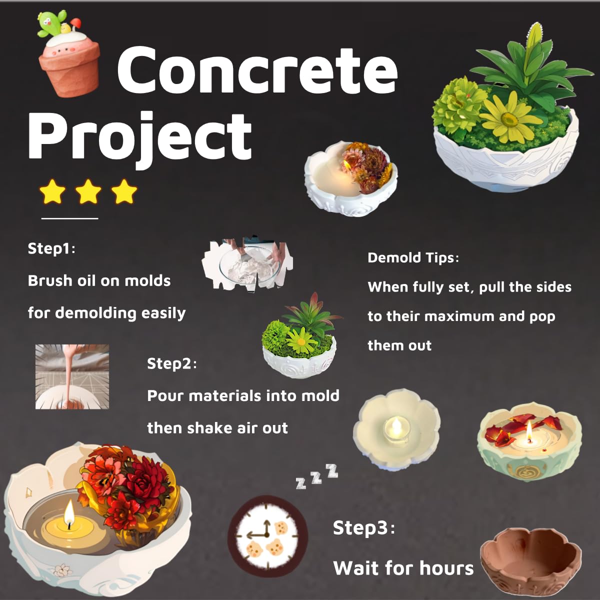 Christmas Tree Candle Molds - 2 Size Douglas Fir Silicone Mold For Soap & Candles