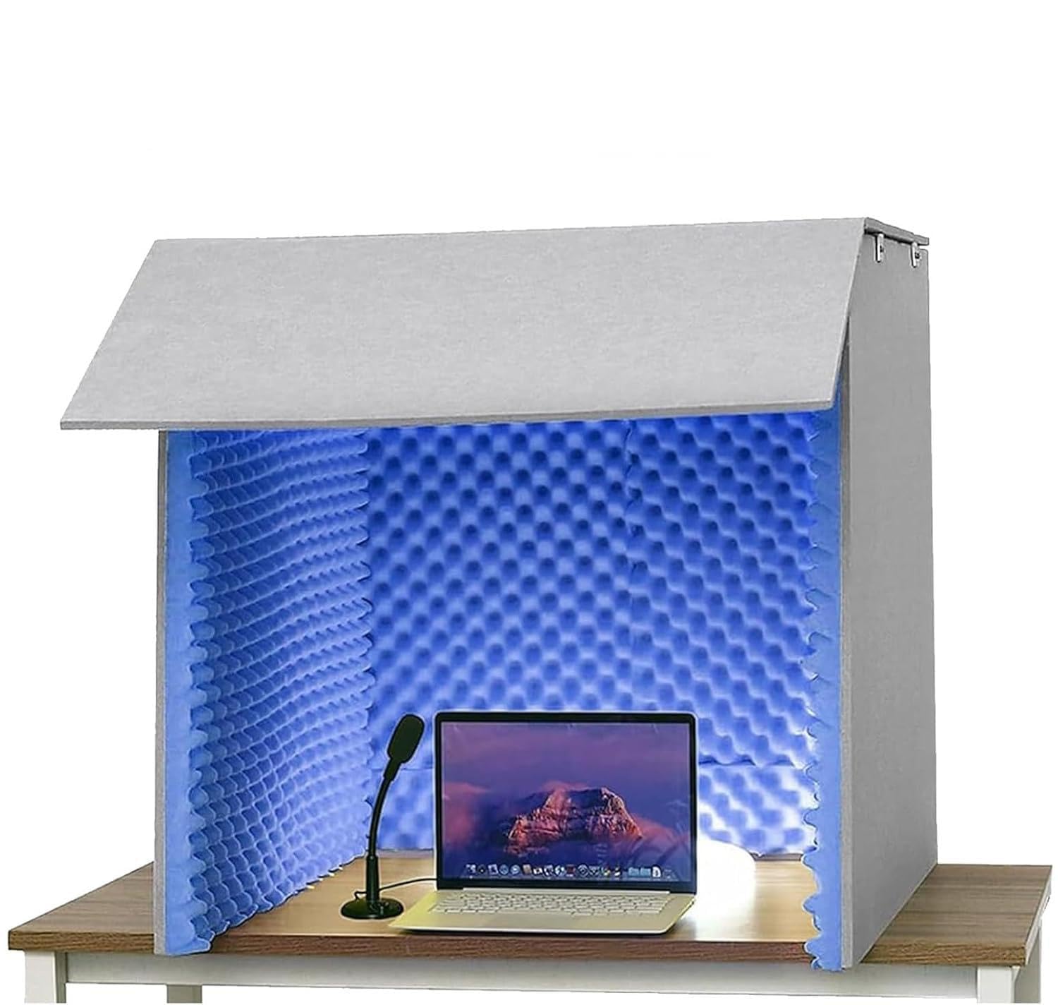 Cabina vocale portatile insonorizzata, copertura fai da te in schiuma per riduzione del rumore, ideale per la registrazione in studio domestico