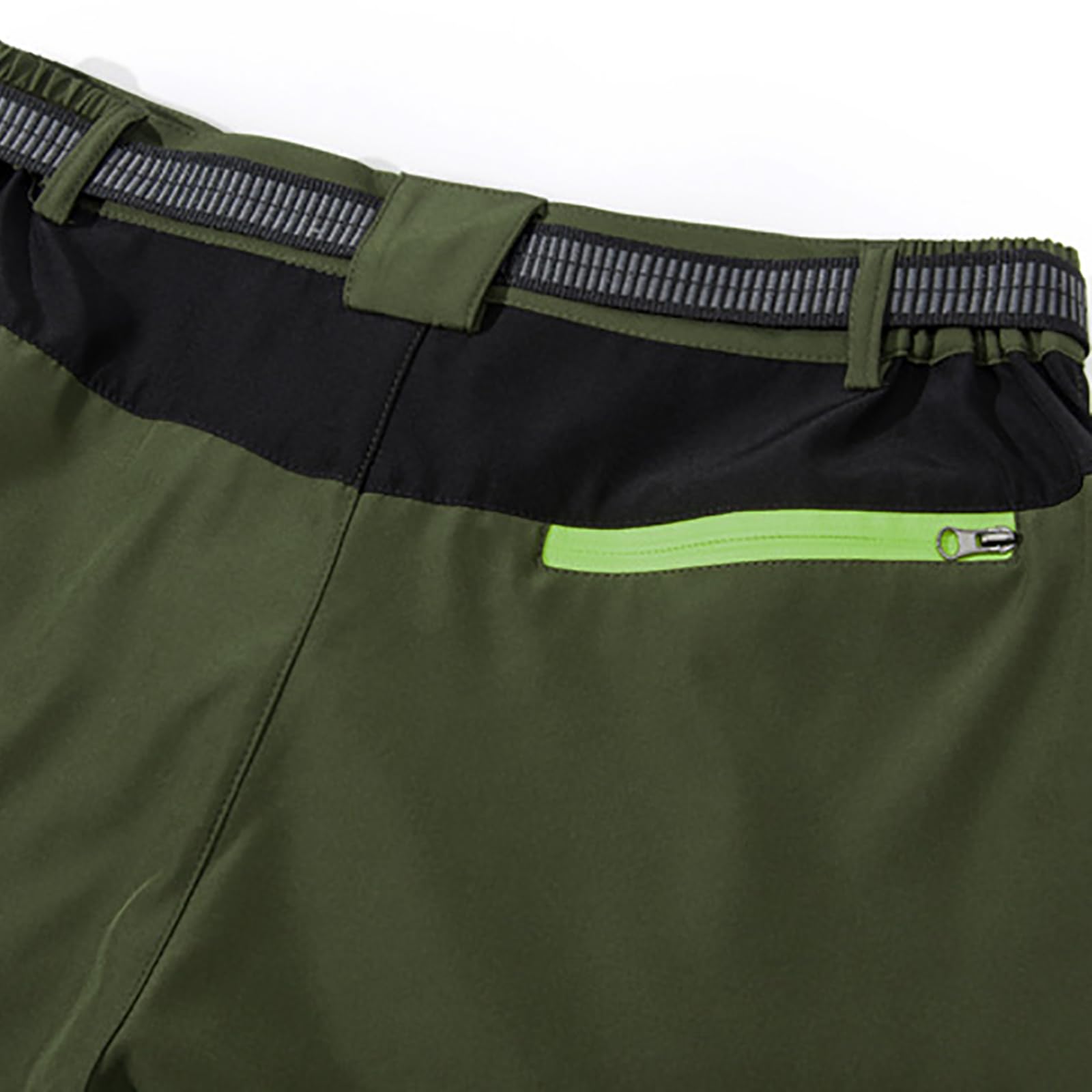 Pantalon Trekking Hombres Transpirable Secado Rápido Pantalones de Montaña Senderismo(Size:XXL,Color:Verde)