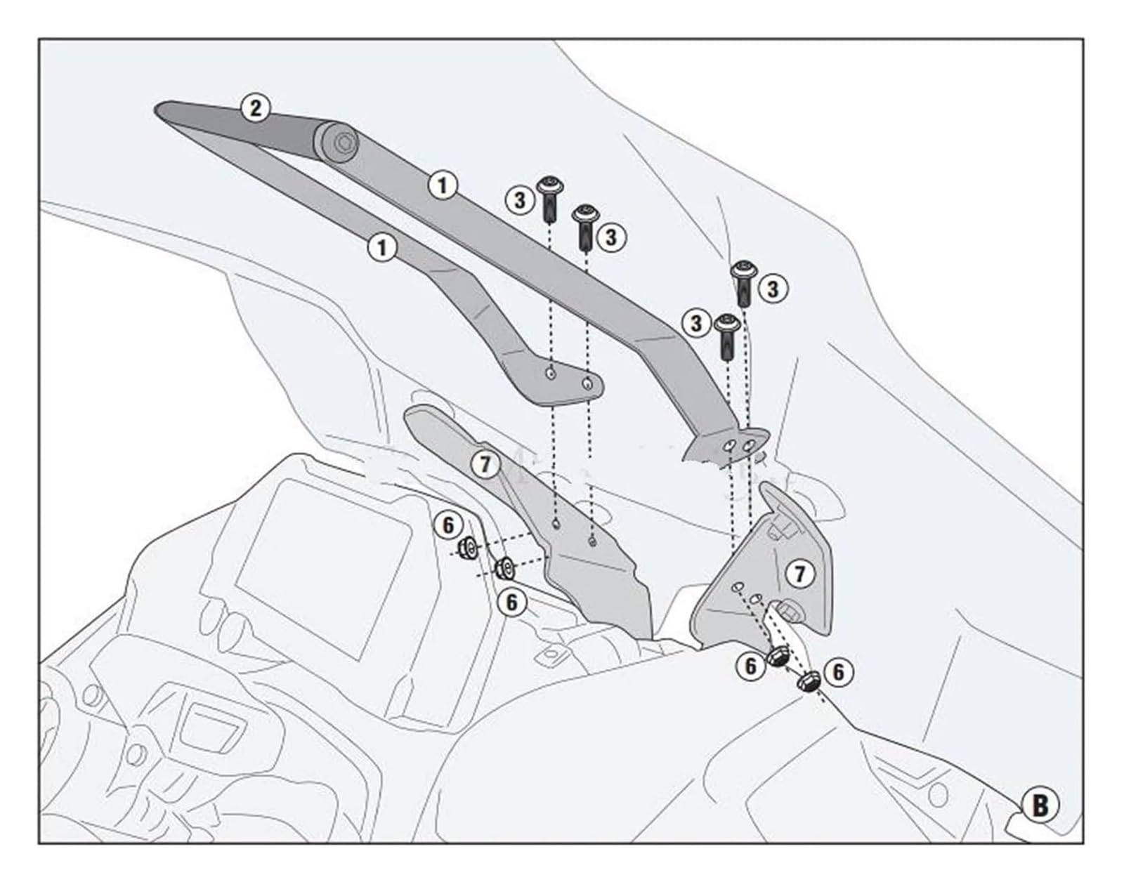 Per NIKEN 900 2019 Moto Parabrezza Supporto Del Basamento Del Telefono Mobile Del Telefono Mobile Piastra Di Navigazione GPS Staffa Gps Kit Staffa Navigazione Moto(12mm)