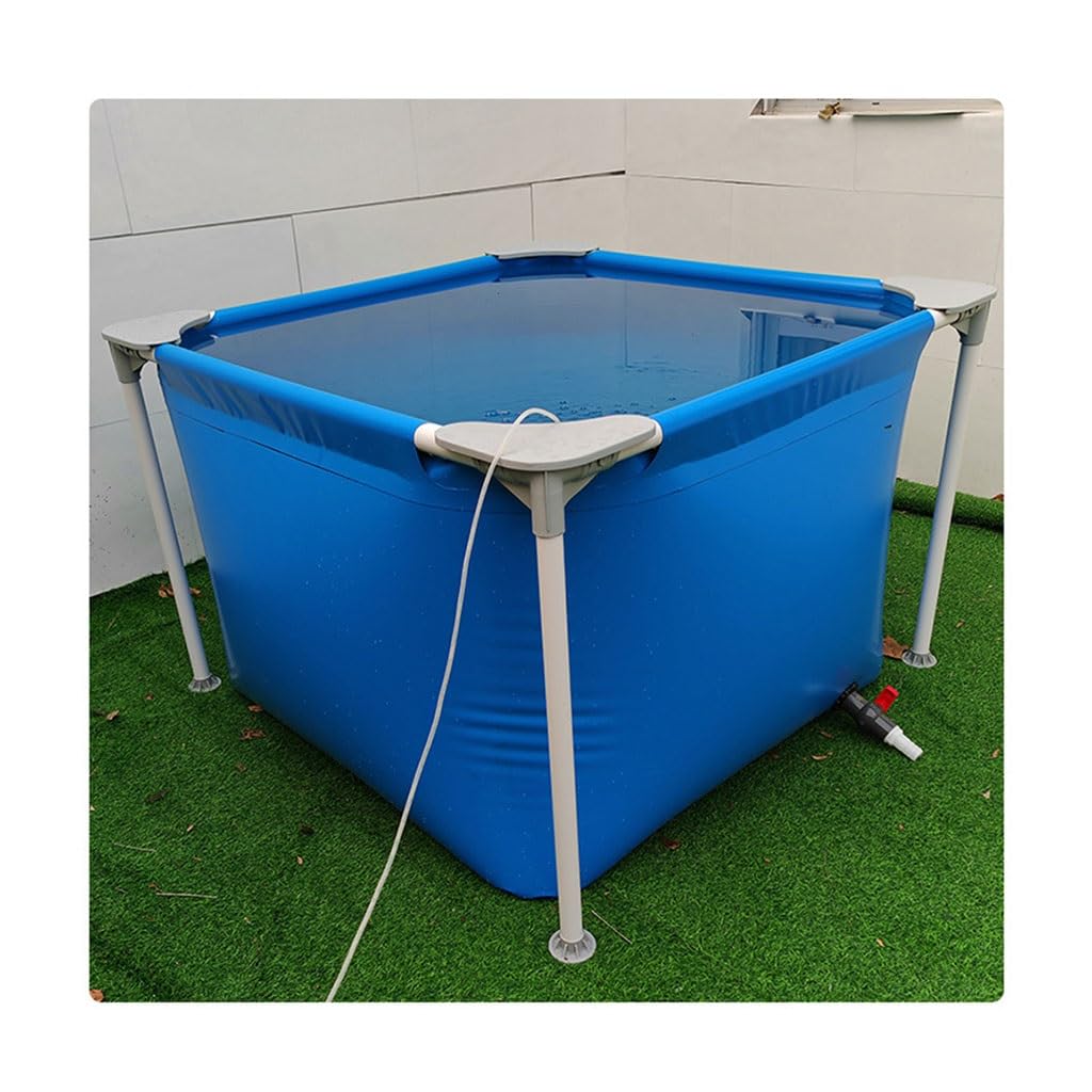 Piscine hors sol portable bassin à poissons PVC durable avec support extérieur jardin