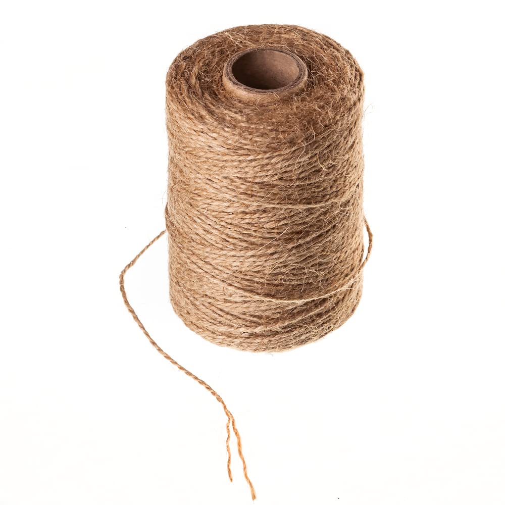 Cuerda de yute natural cuerda fina para caja de regalo, decoración de jardinería