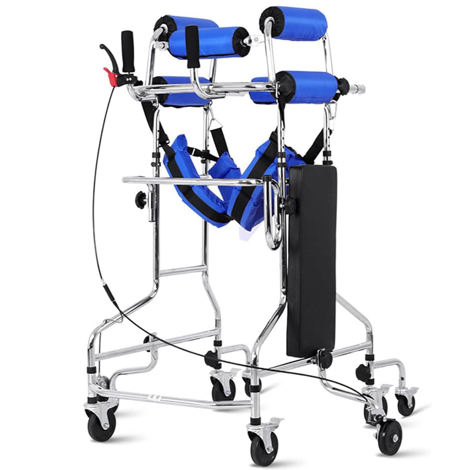 Andador Plegable con Asiento,Bipedestador De Rehabilitación Ajustable con 8 Ruedas,Ayuda a La Movilidad para Caminar Ligero,Rollator Médico para Ancianos,Discapacitados Men's