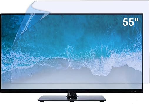 JCSKY 55 Inch Matte Anti-Glare TV Screen Protector, Dustproof Anti Scratch Anti Blue Light Film, Dust-Proof, Reduce Eye Fatigue Anti-Myopia,55"1211 * 682mm