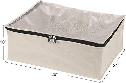 Vista 16 de Household Essentials Cedarline Collection organizador de clóset con 6 estantes, de algodón natural, Bolsa de topa