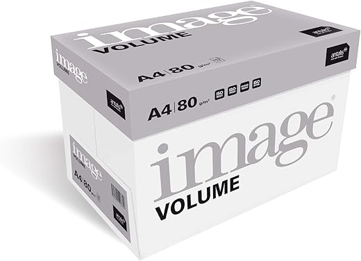 Image Volume A4 White Multi-Purpose Paper 80Gsm - 1 Box - 5 Reams Of 500 Sheets - 2,500 Sheets