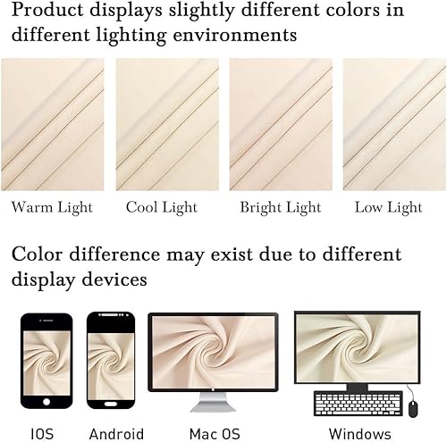 Miniatura 9 de FUHSY Cubierta de soporte de arco de 7.2 pies, color beige, ajustada, cubierta de telón de fondo para arco de boda, paneles de telón de fondo