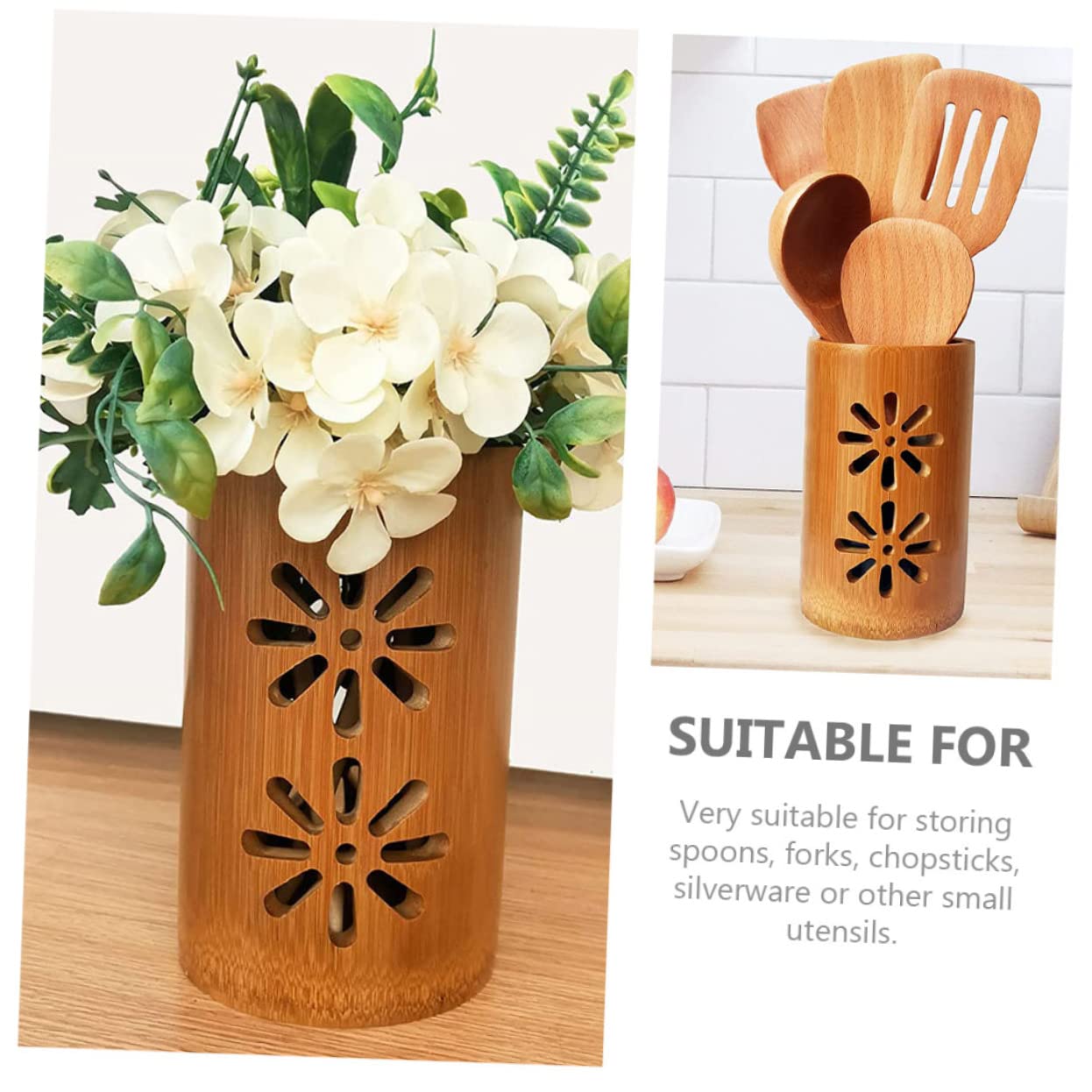 PRETYZOOM Cutlery Container Stylish Kitchen Utensil Holder for Chopsticks Spoons Pens Practical Storage for Tidy Workbench Versatile Design for Home Office