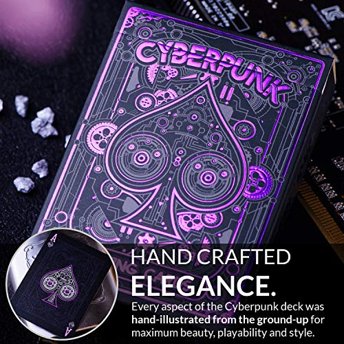 Cyberpunk Purple Playing Cards - Image 2