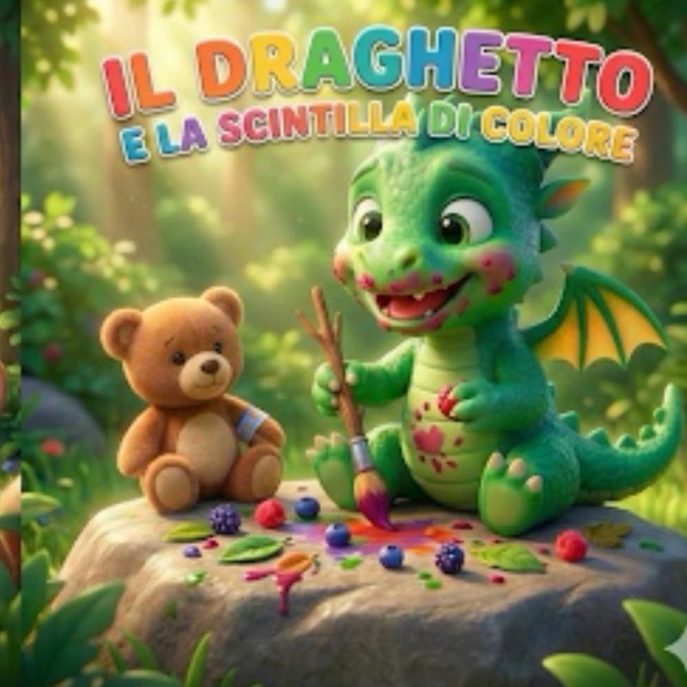 Il Draghetto e la Scintilla di Colore Rosso: Una dolce storia illustrata per aiutare i bambini a gestire la rabbia e le emozioni trasformandole in creatività (Età 3-6 anni)