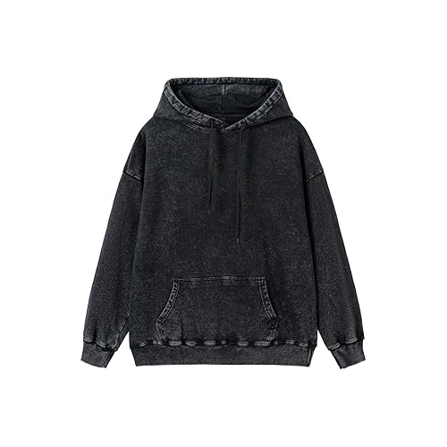 Acid Wash Hoodie Oversized Unisex Hoodies Heavy Weight Vintage Sweatshirt