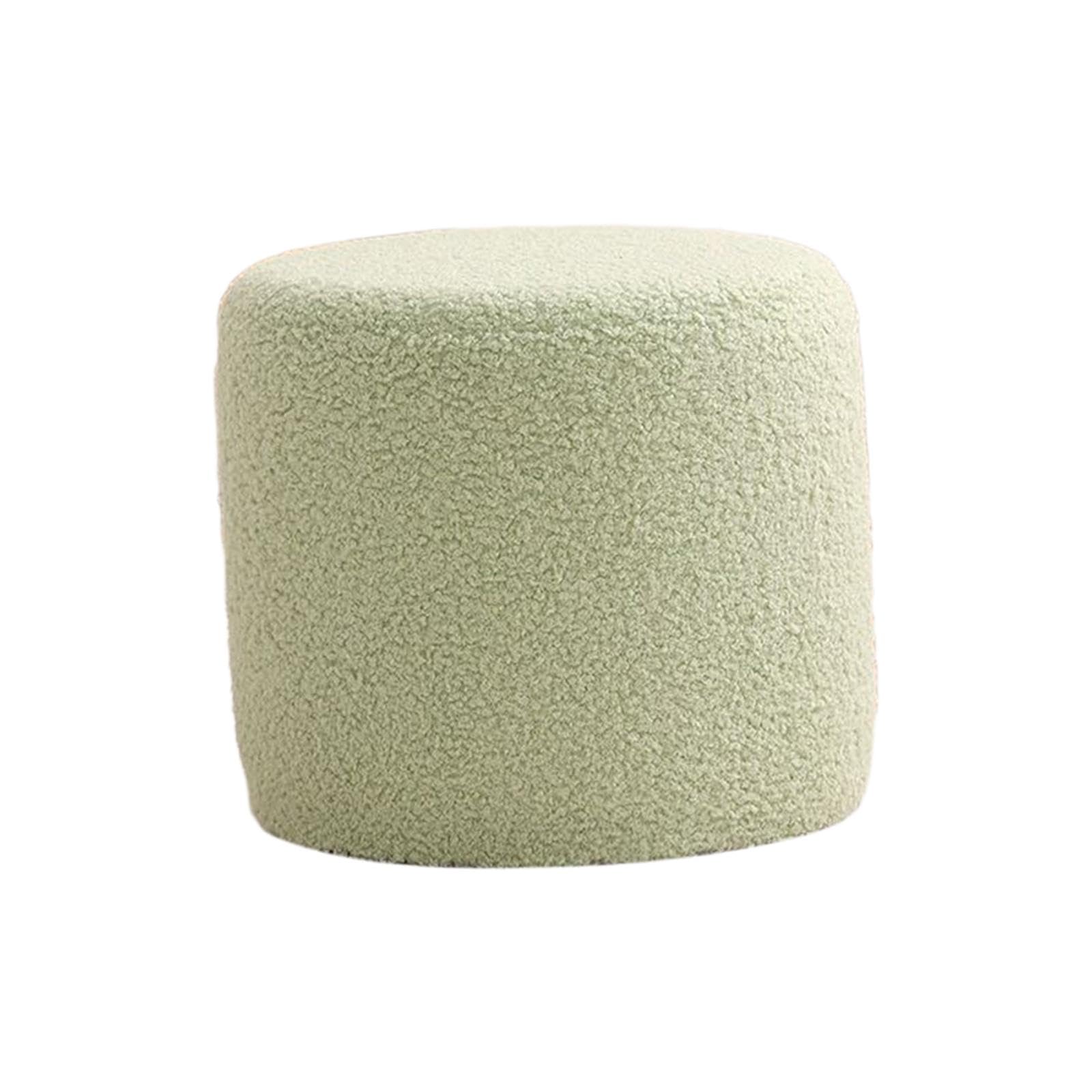 Repose-pieds rond ottoman vert assise d'appoint salon