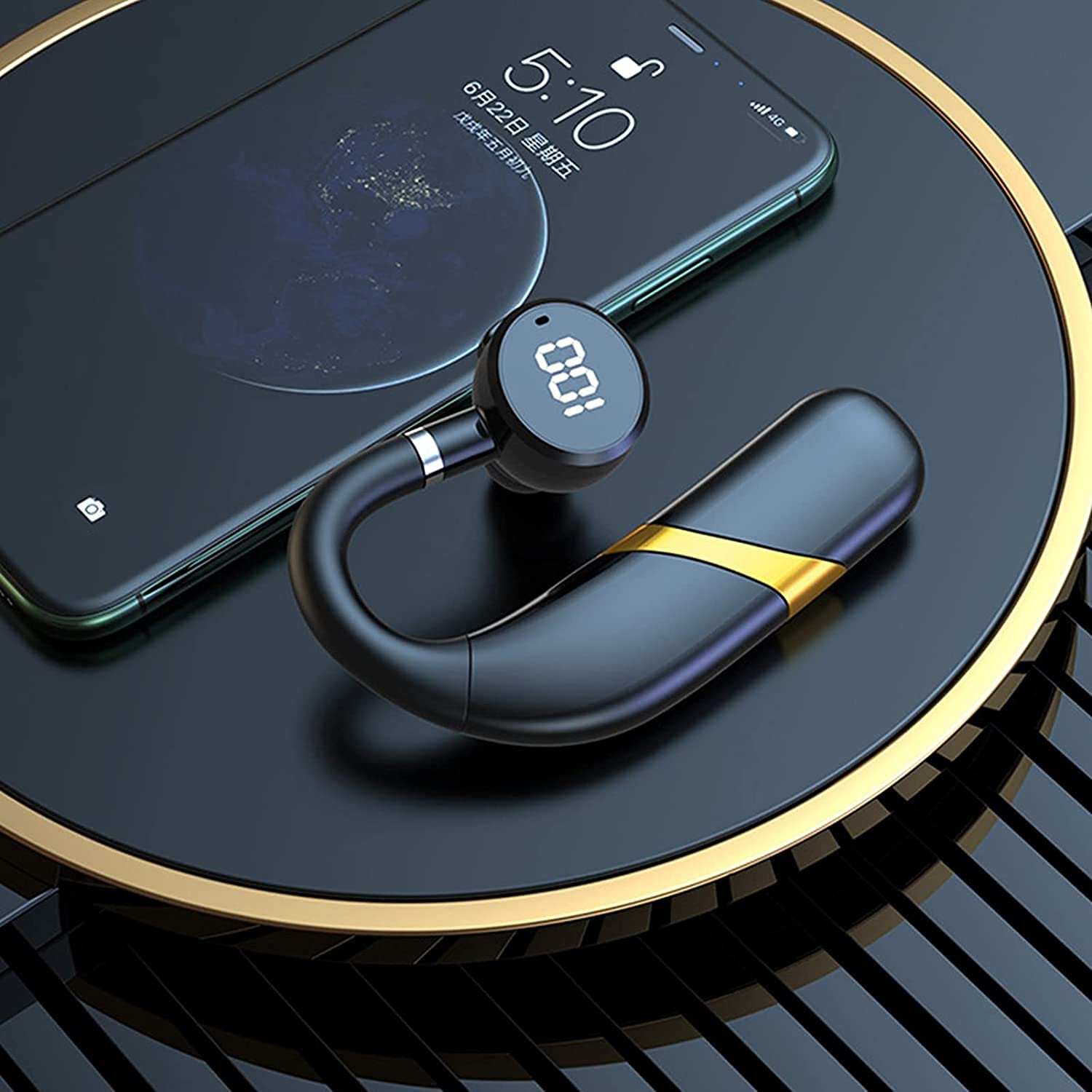 Auricolari wireless, True Wireless Bluetooth 5.0 con microfono, IPX7, impermeabili, con custodia di ricarica, per corsa, palestra, allenamento all'aperto