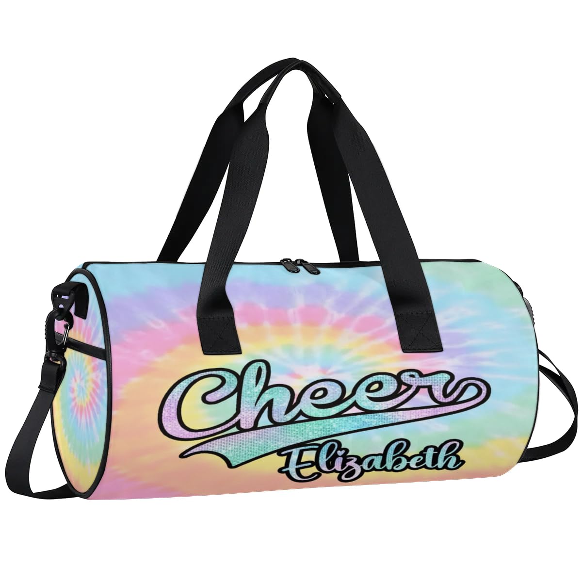 Personalized Dance Bag Duffle Bag for Girl, Custom Gym Bag Gymnastics Sport Travel Bag Weekender Bags with Adjustable Cheer Glitter