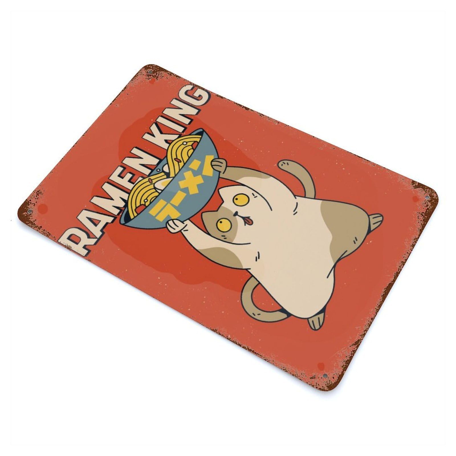 Ramen King Vintage Metal Tin Sign 11.8"x7.9", Ideal for Cafe, Home Bar And Lounge Decor