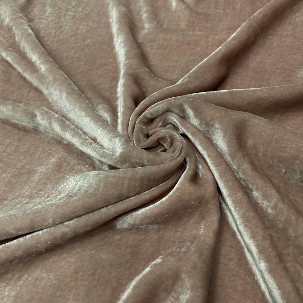 100% Pure Mulberry Silk Velvet Fabric, Luxury Velvet for Dress, Skirt, High End Garment, Silk for Sewing, Making Clothes, Cut in Continuous Yards (color01, 1 Yard)