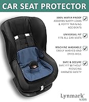 Vista 2 de Lynmark Funda protectora para asiento de automóvil para entrenamiento de orinal - Almohadillas suaves impermeables para niños pequeños y asiento