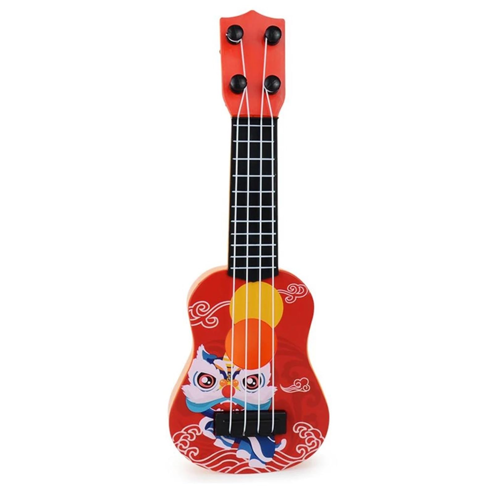 Strumenti Musicali Per Regali Mini Guitarra Ukulele A 4 Corde Da 25 Cm Ukes con Kits(Red)