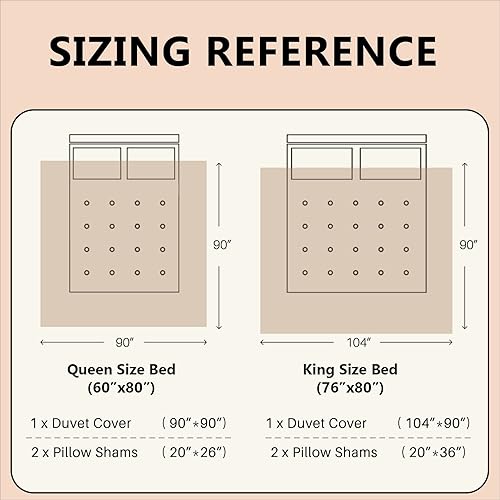 Miniatura 7 de DUOMING Juego de funda de edredón bohemia tamaño Queen, 100 % algodón, funda de edredón Queen con cierre de cremallera y 8 lazos, juego de funda de