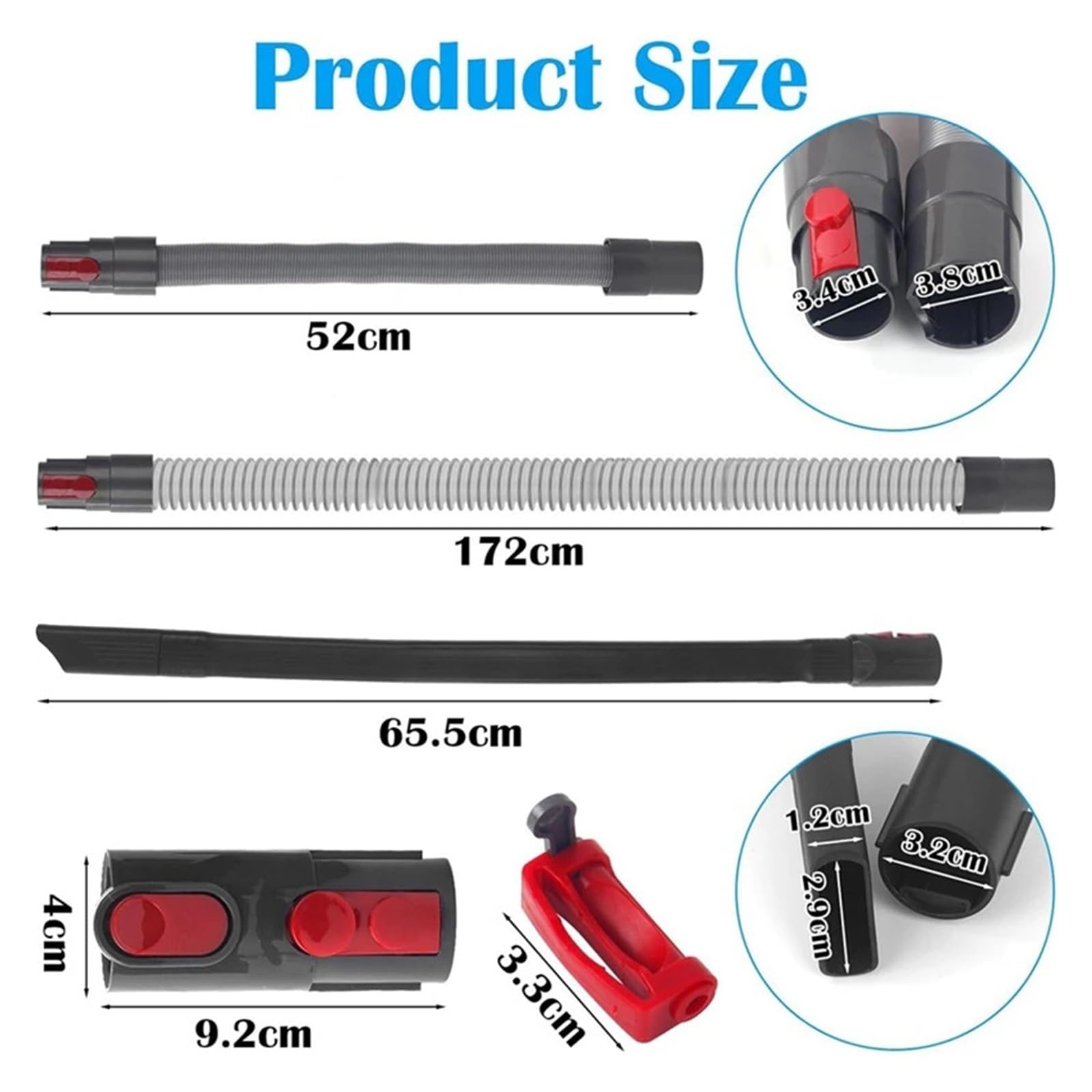 Boquilla Flexible para Ranuras, Compatible con Dyson V11 V10 V8 V7