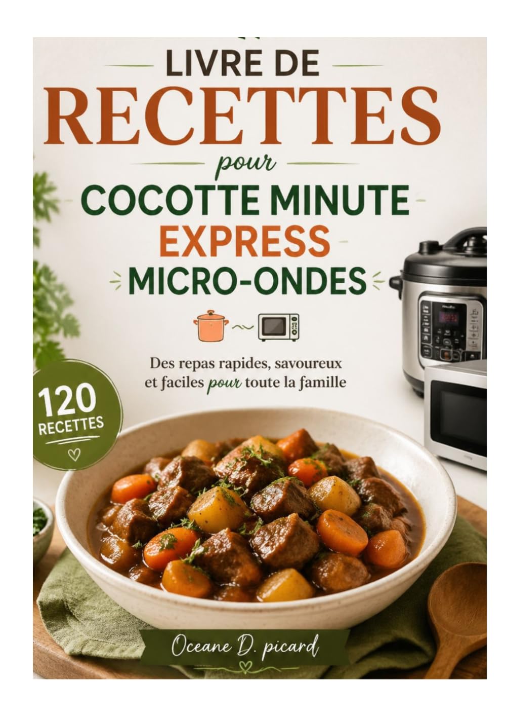 Livre de recettes pour cocotte minute express micro-ondes: Des repas rapides, savoureux et faciles pour toute la famille