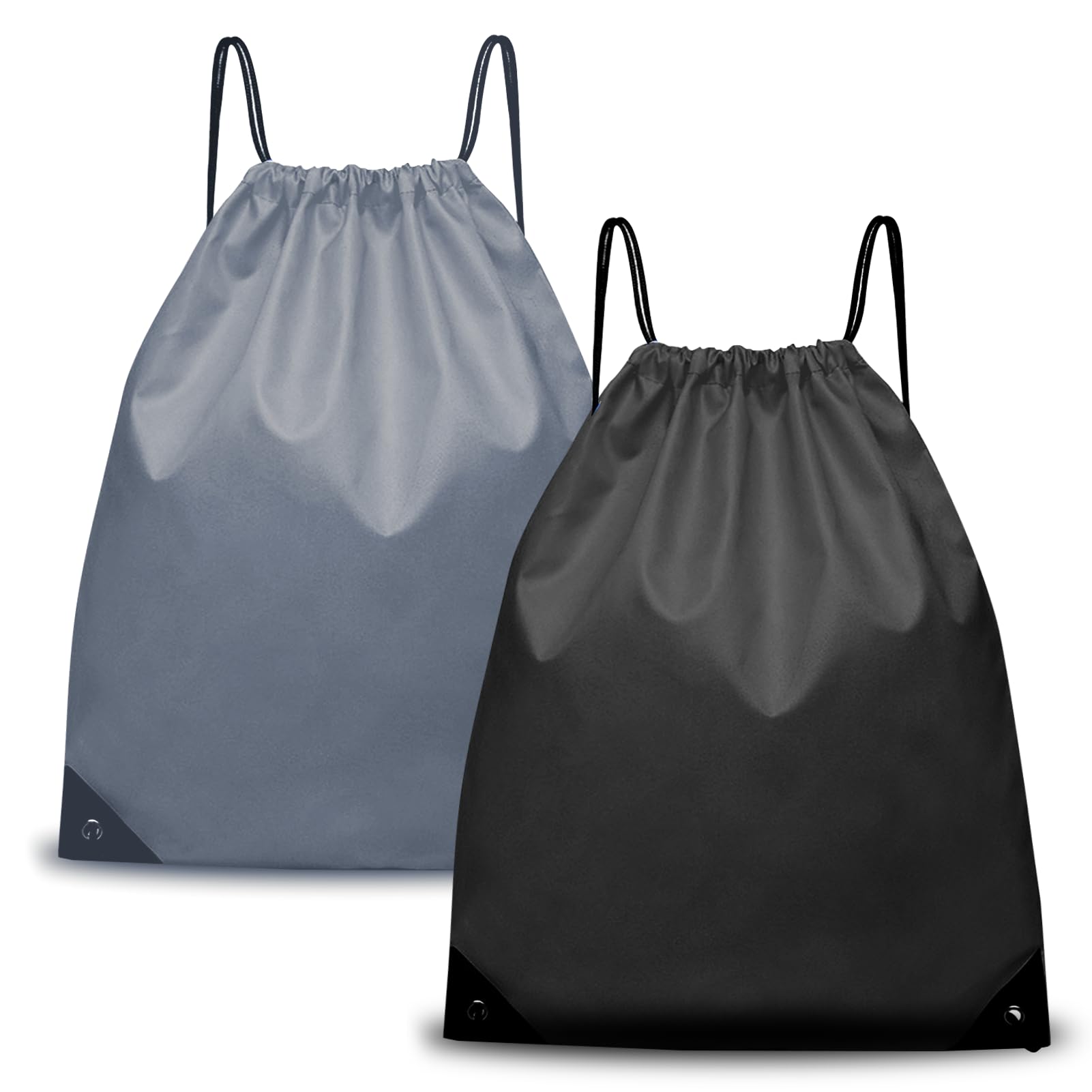 YONEEKSS 2 Pack Drawstring Bags, PE Bags Drawstring Gym Bag for Kids Adults String Swimming Bag Trainer Bag