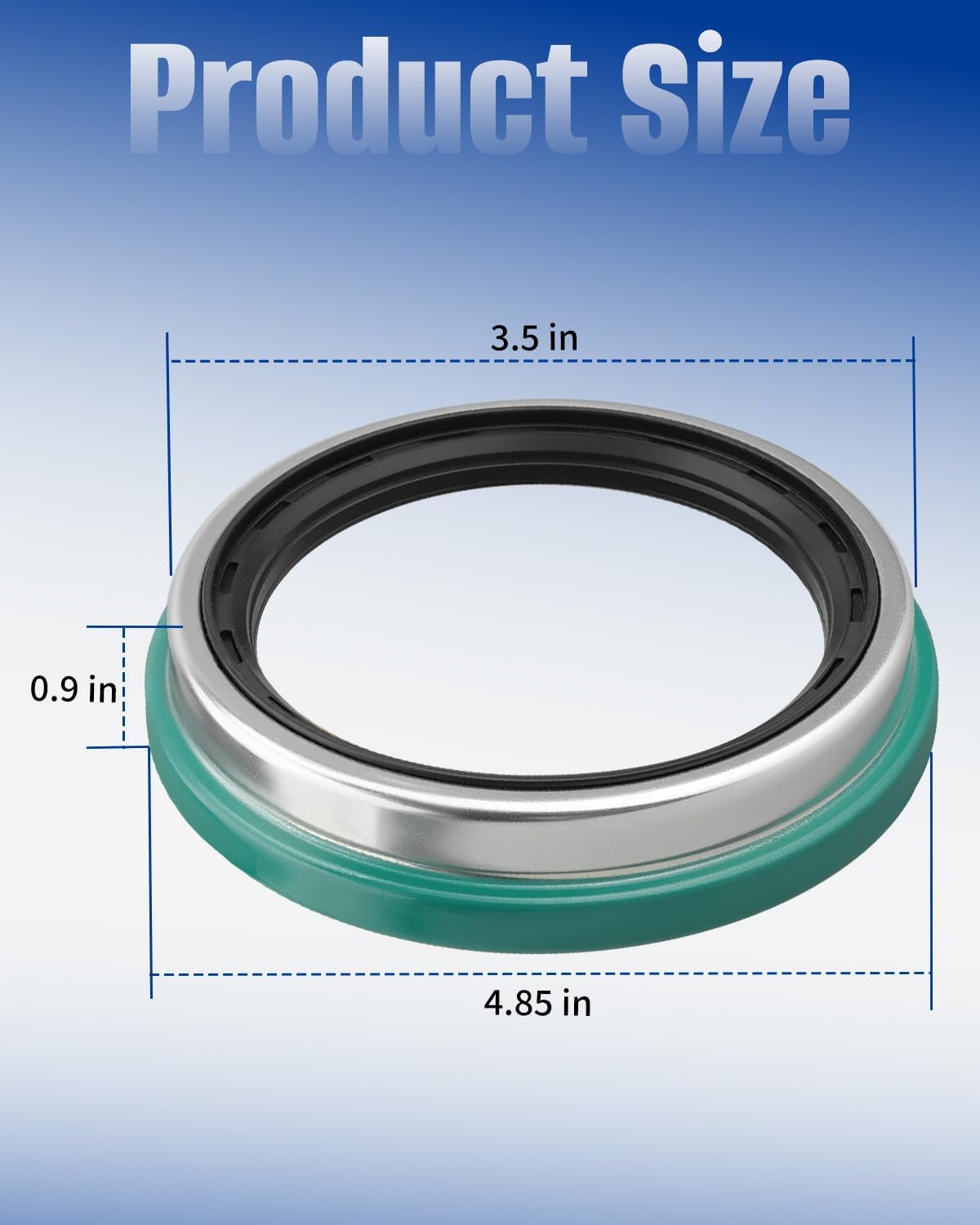 4Pcs Classic Wheel Seal Driver Steer Oil Seal Fit for Eaton, Ford, Freightliner, Kenworth, Meritor, Navistar, Peterbilt, Volvo, Trucks Replaces SKF 35066 35058 Stemco 383-0136, 4 x TR35066