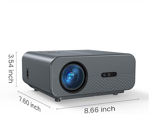 Miniatura 8 de HAPPRUN Proyector, enfoque automático Proyector con WiFi y Bluetooth, proyector portátil para exteriores 15000Lux compatible con 4K, 6D Keystone 50%