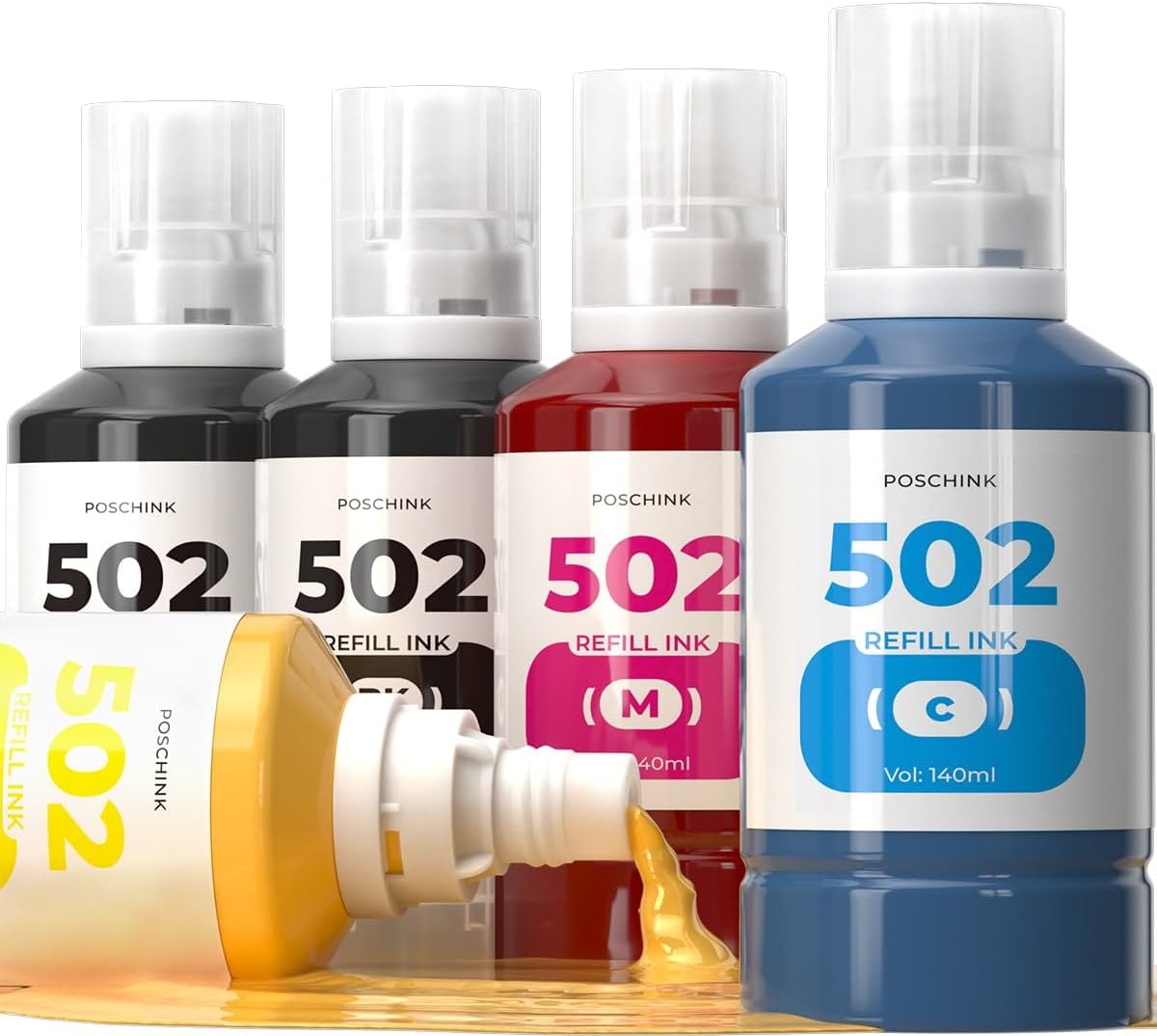 502 Ink Refill Bottles, Compatible Refill Ink Replacement for EPSON