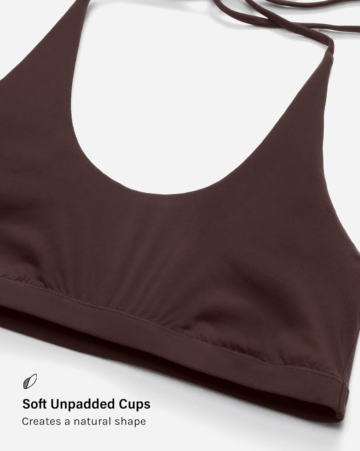 INLYRIC Women's Inbarely Soft Halter Bralette Open Back Backless Tie-Back No Padding Unlined Scoop No Underwire Bra - Image 3