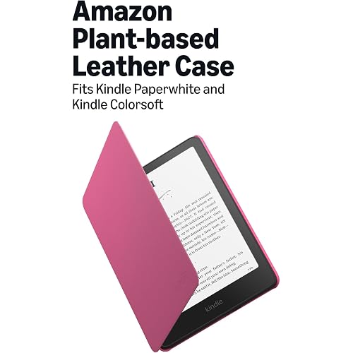 Amazon Plant-Based Leather Case- Lightweight, Protective Cover Designed with Sustainability in Mind for Kindle Paperwhite and Kindle Colorsoft