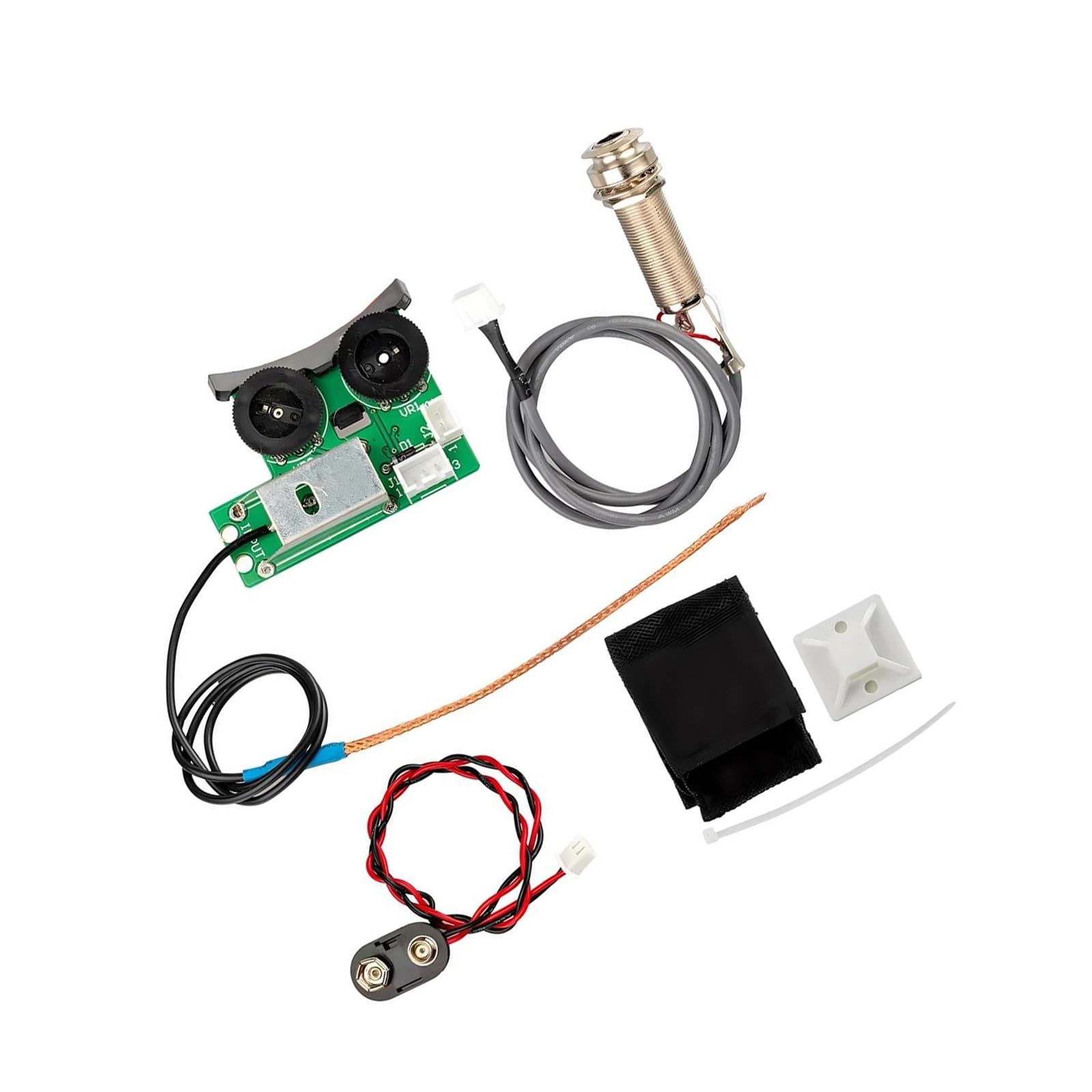 Professionelle Akustikgitarren-Tonabnehmer, Tailpin-Tonabnehmer, akustische Gitarre, DIY-Stimmgerät, piezoelektrischer Typ, geeignet für klassische Ukulelen